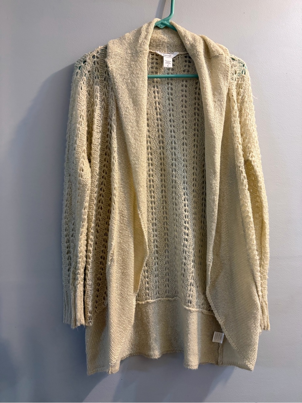 Kirra Open-Front Cream Knit Cardigan